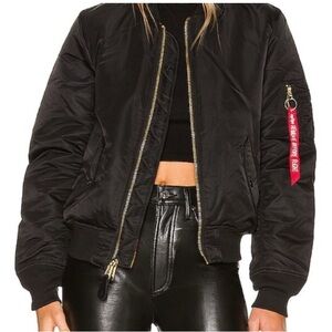 Women's Black Bomber Jacket